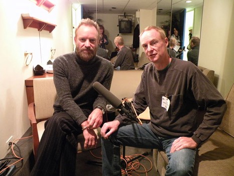 John Schaefer with Sting at Rockefeller Center in 2009